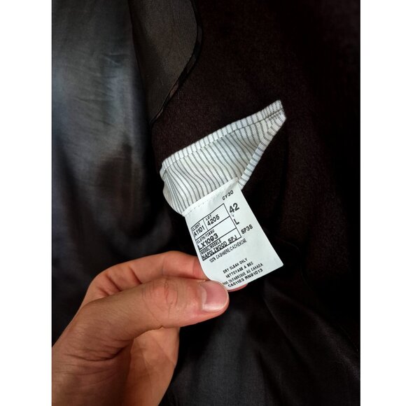 Black Brown 1826 100% Cashmere Blazer, Sz 42L Two Button Brown Sport Coat - Picture 10 of 16